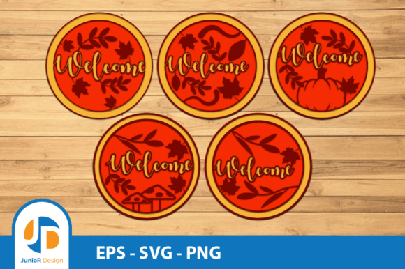 Autumn Welcome Ornament Sign SVG Bundle: A Versatile Digital Design Resource