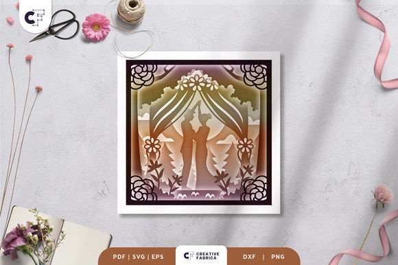 Beautiful Wedding Couple Shadow Box: A Creative Way to Celebrate Love