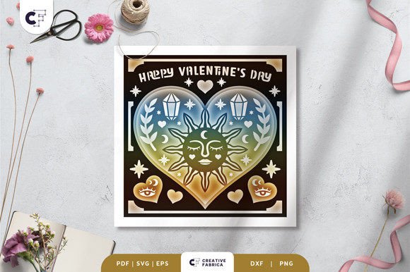 Celestial Valentine's Heart Shadow Box