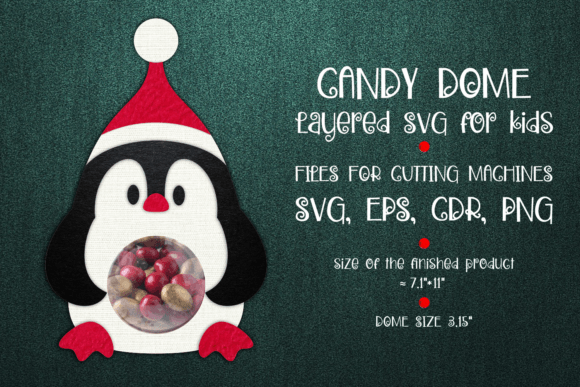 Christmas Penguin Candy Dome Template: A Fun and Creative Digital Download