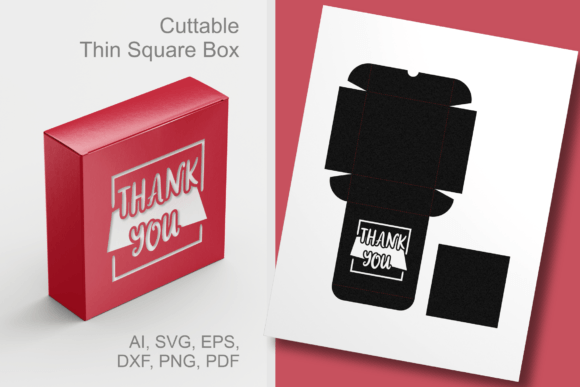 Curly Thank You Thin Square Favor Box: A Versatile and Elegant Gift Solution