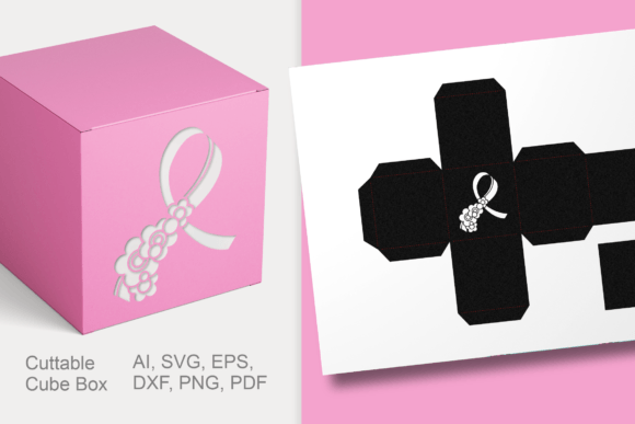 Floral Cancer Awareness Ribbon Favor Box: A Creative Way to Spread Hope
