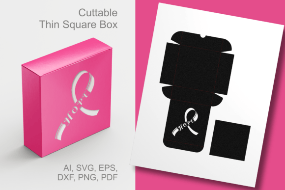 HOPE Cancer Awareness Ribbon Square Box: A Creative and Meaningful Packaging Solution