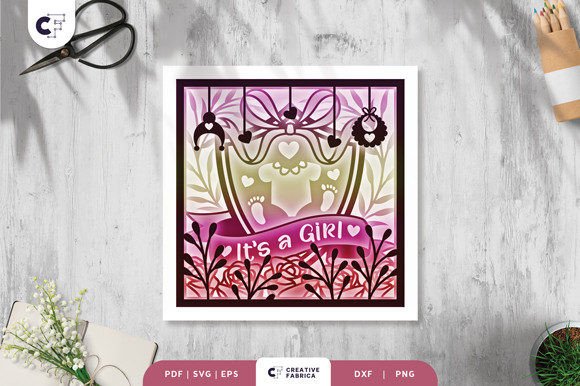It’s a Girl Baby Shower Shadow Box: A Creative and Elegant Craft Project