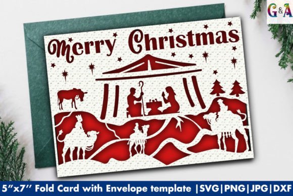 Merry Christmas Card SVG for Cricut