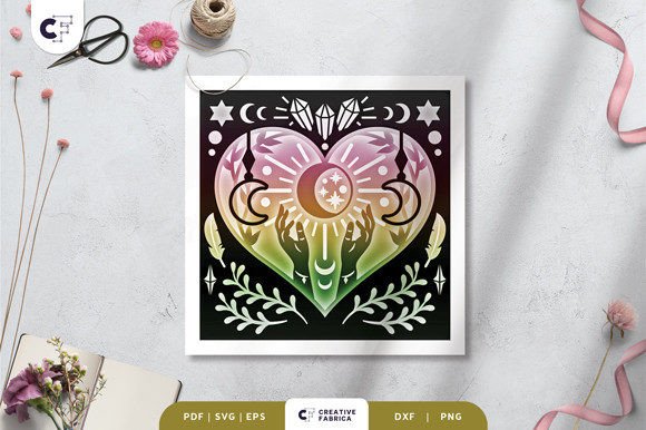 Mystical Valentine's Heart Shadow Box