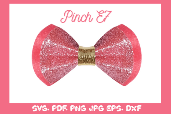 Pinch Hairbow Template SVG, PDF PC7