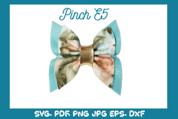 Pinch Hairbow Template SVG, PDF PE5