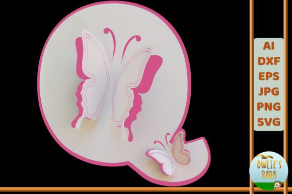 Popup Butterfly Monogram Q