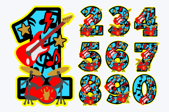 Rock Numbers and Download Includes Numbers 0-9 SVG in a Zipped Folder