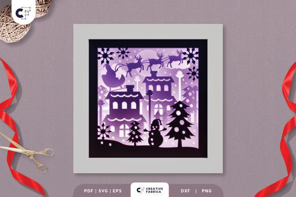 Santa Sleigh Christmas Night Shadow Box: A Creative Holiday Craft
