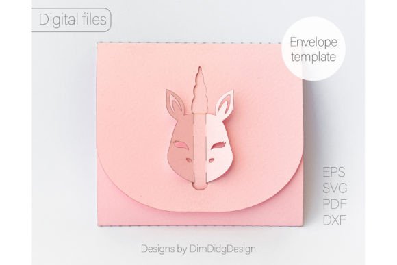 Unicorn Envelope Svg Gift Card Holder